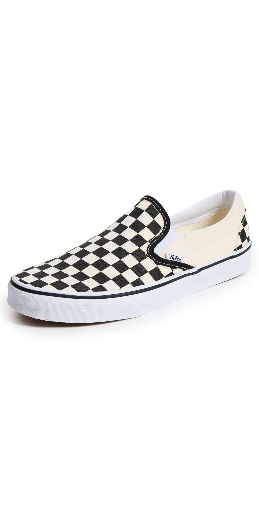 Vans Slip On Unisex Sneakers Checkerboard Black/Off White M 5/ W 6.5 | Shopbop