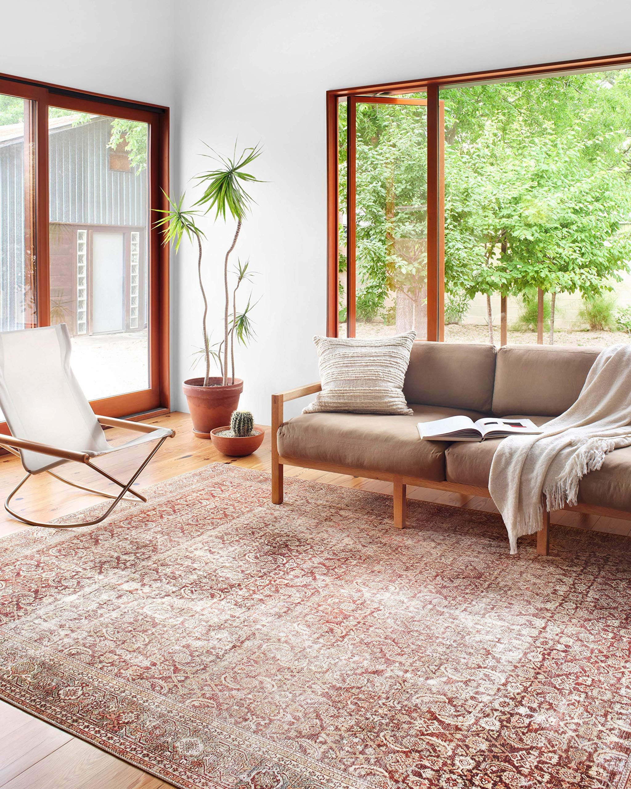 Loloi Layla Collection LAY-11 Cinnamon/Sage 2'-6" x 7'-6" .13" Thick Runner Rug, Soft, Durable, V... | Amazon (US)