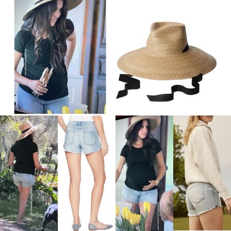 Meghan wearing DL1961 Karlie shorts and Janessa Leone Serena hat #garden #jeans #shorts #summer #easter

#LTKstyletip