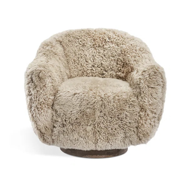 Simone Leather Swivel Armchair | Wayfair North America