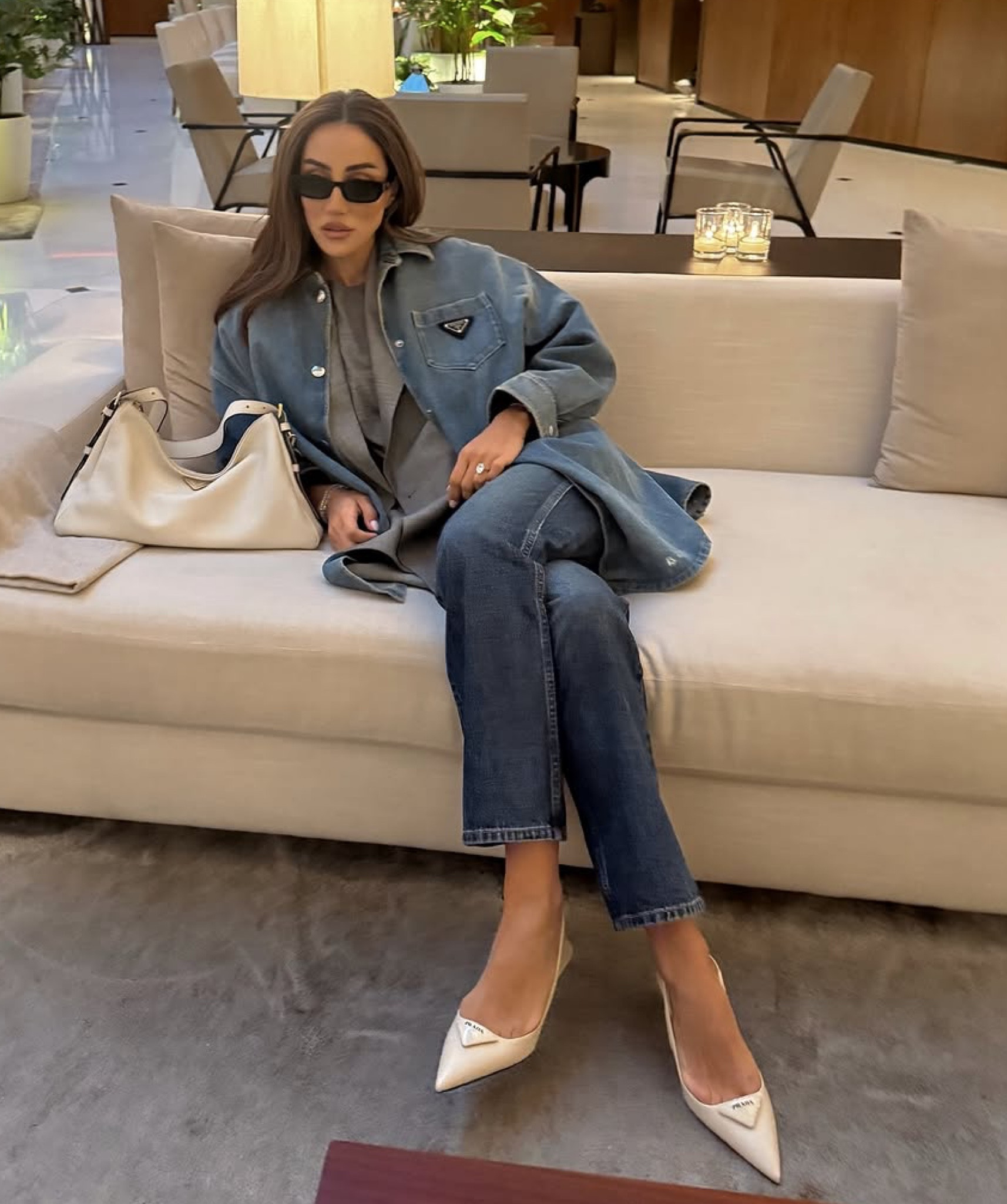 Effortlessly chic in Prada – a sharp blazer meets the timeless denim-on-denim combo. 
Elevated, modern, and made to turn heads.😀

#LTKShoeCrush #LTKStyleTip #LTKItBag
