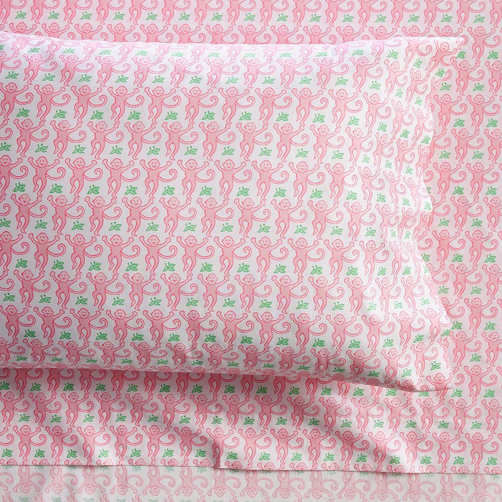 Roller Rabbit Monkey Organic Sheet Set | Pottery Barn Teen