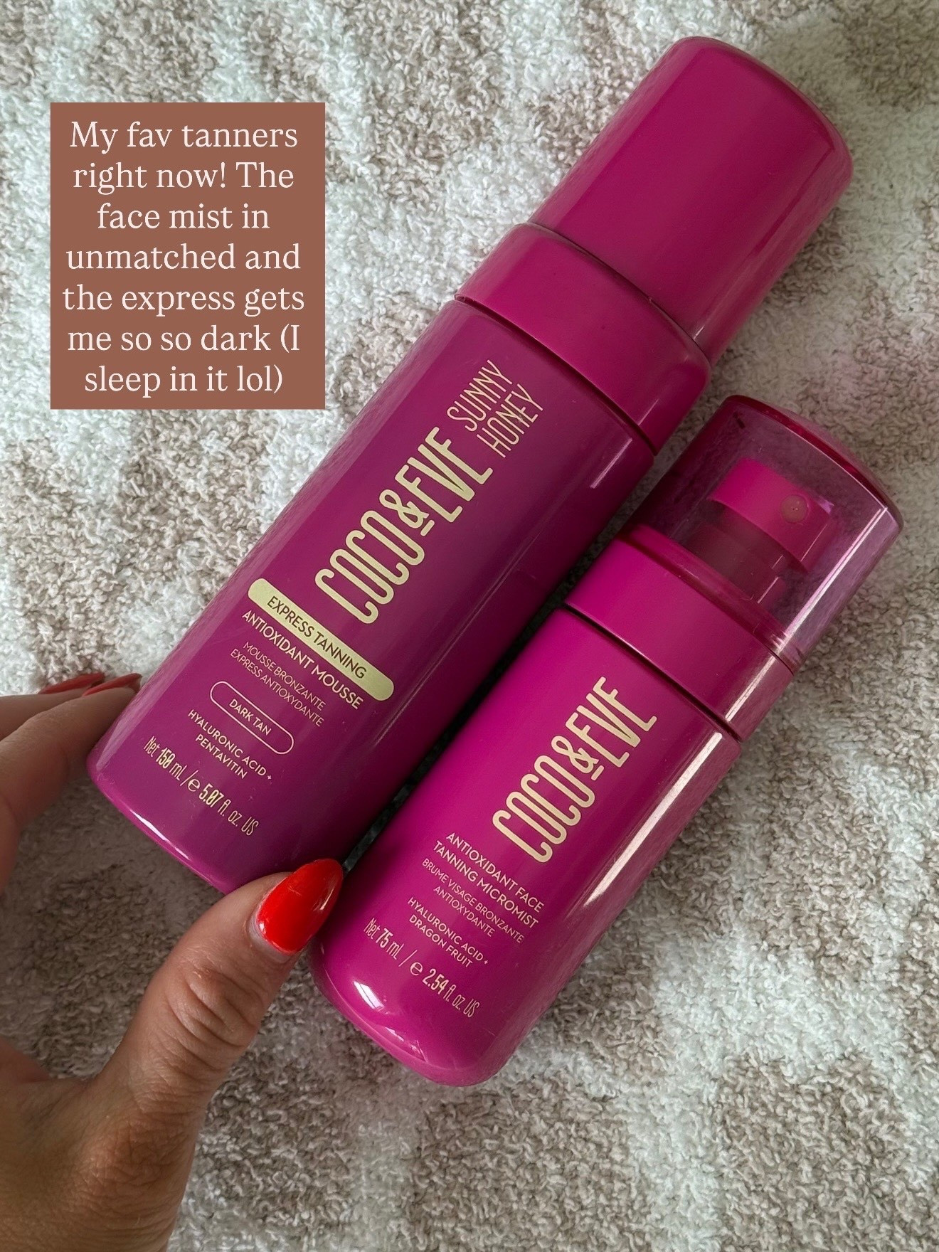 My favorite self tanner!! I sleep in the express tan and it gets me SO dark! 

Best self tanner, summer must haves

#LTKdayinmylife #LTKgrwm #LTKootd