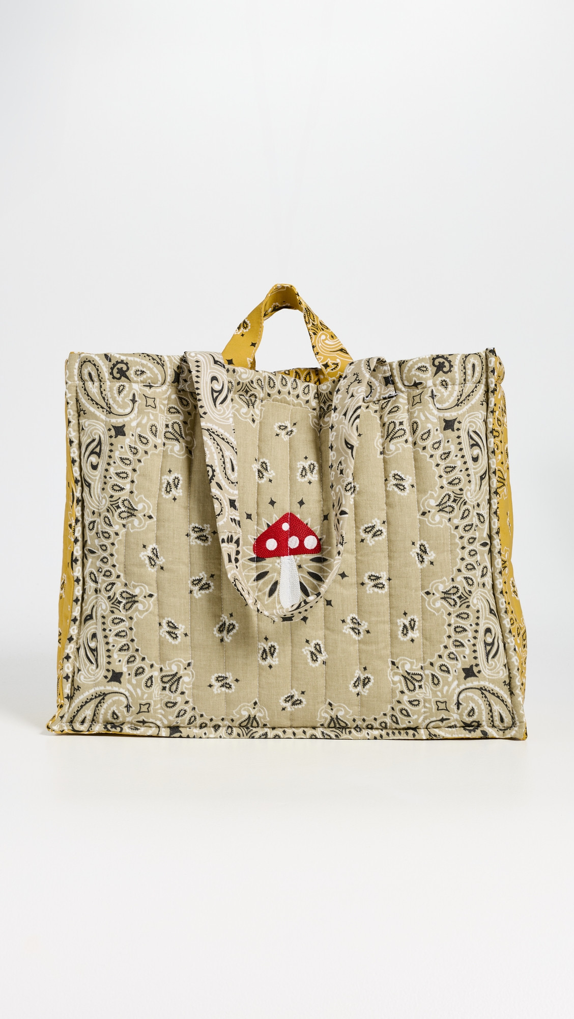 Call It By Your Name Maxi Quilted Champignon Cabas Tote Bag Beige/Moutarde One Size | Shopbop