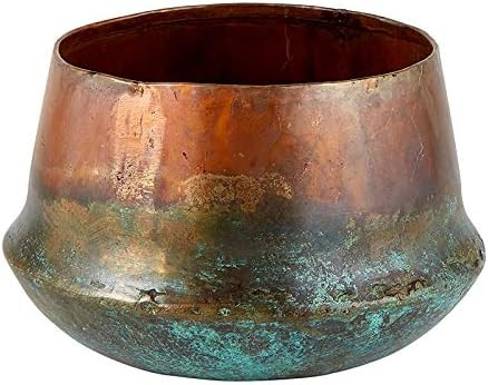 47th & Main Rustic Finished Planter/Pot, 5" Diameter, Copper/Blue | Amazon (US)