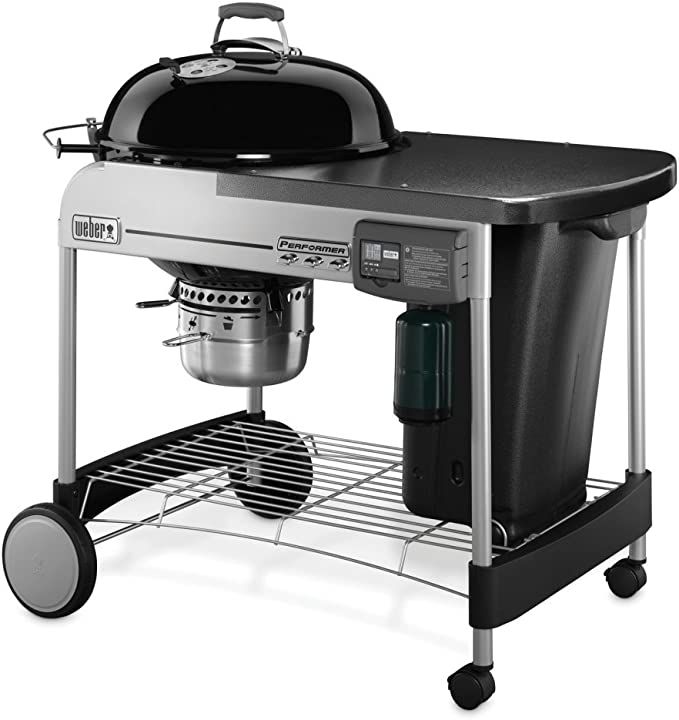 Weber Performer Deluxe Charcoal Grill, 22-Inch, Touch-N-Go Gas Ignition System, Black | Amazon (US)