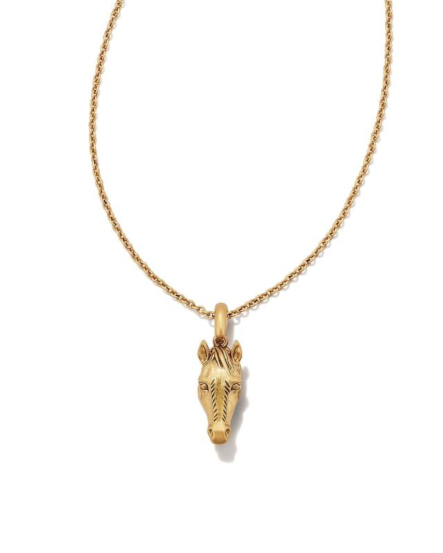 Beau Horse Pendant Necklace in Vintage Gold | Kendra Scott