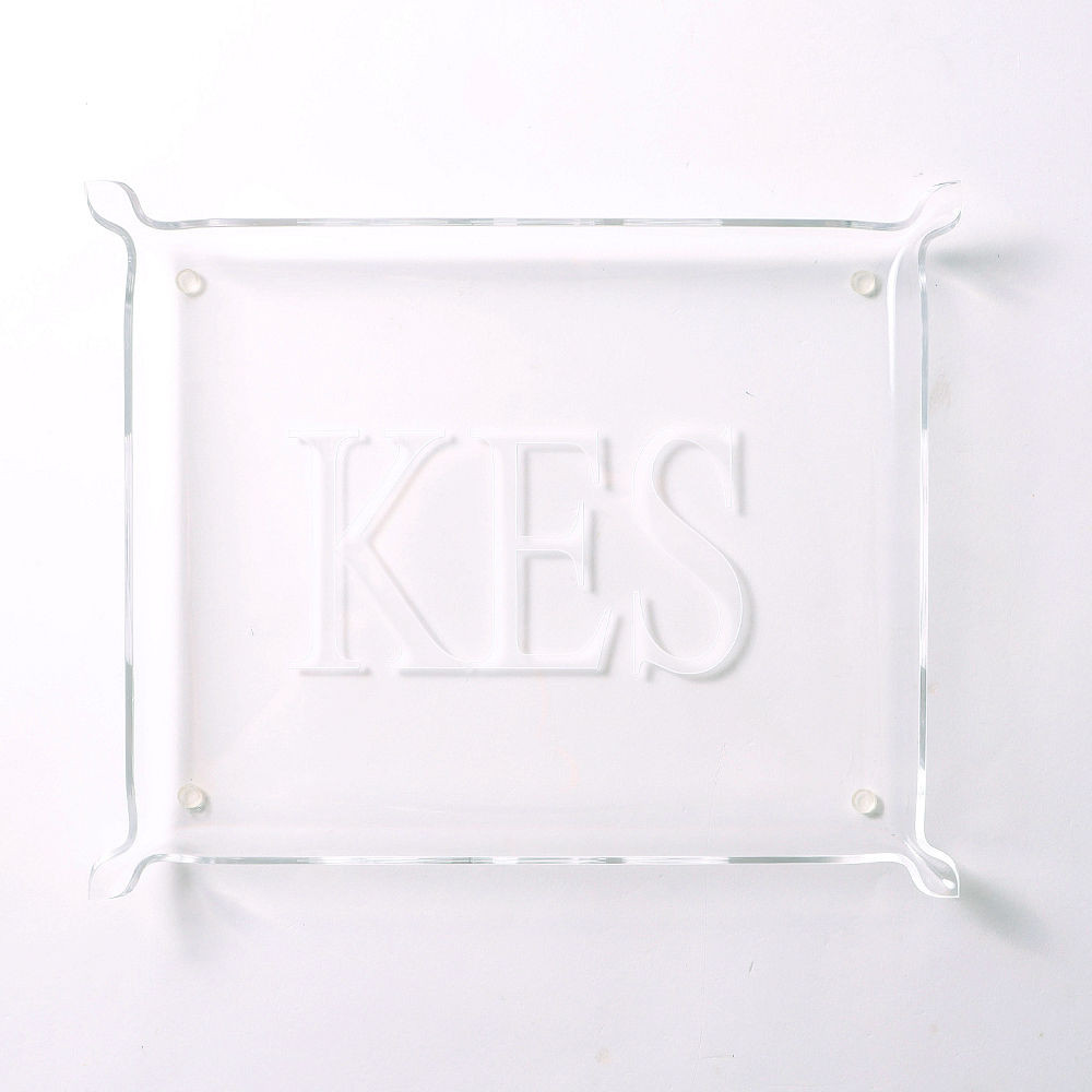 Monogrammed Acrylic Tray | Marleylilly