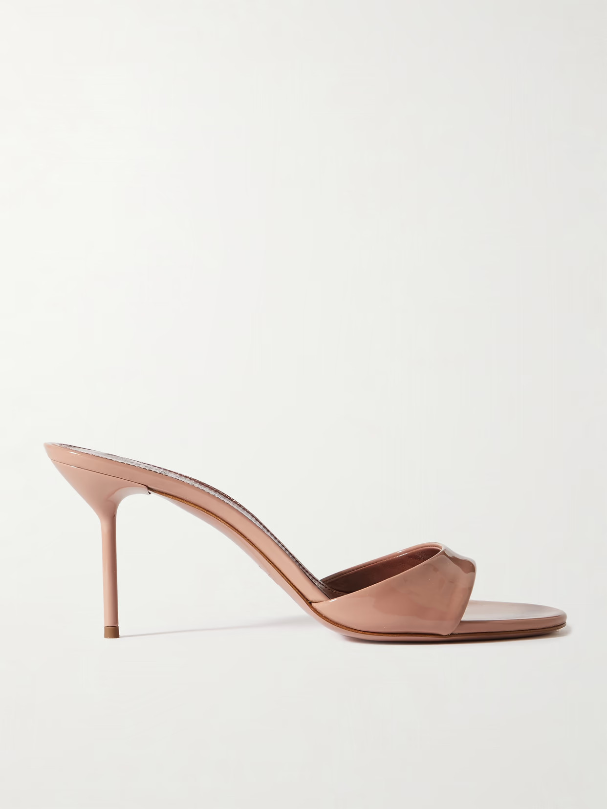 Paris Texas - Lidia 70 Patent-leather Mules - Pink | NET-A-PORTER (US)