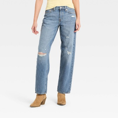 Women's Western Low-Rise Baggy Jeans - Universal Thread™ Medium Wash 10 | Target