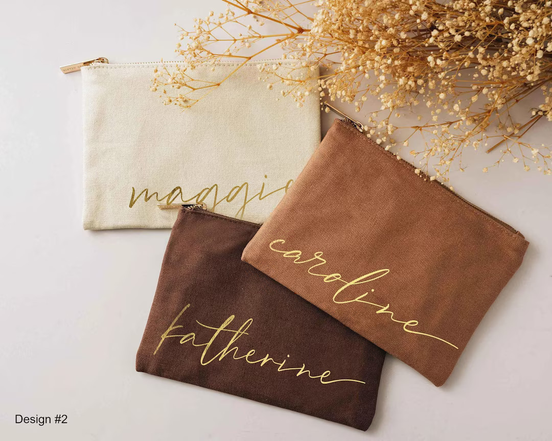 Personalized Makeup Bag, Best Gifts for Her, Bridesmaid Gifts Proposal, Custom Cosmetic Bag, Bach... | Etsy (US)