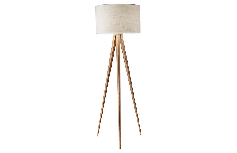 Director Floor Lamp, Natural | One Kings Lane