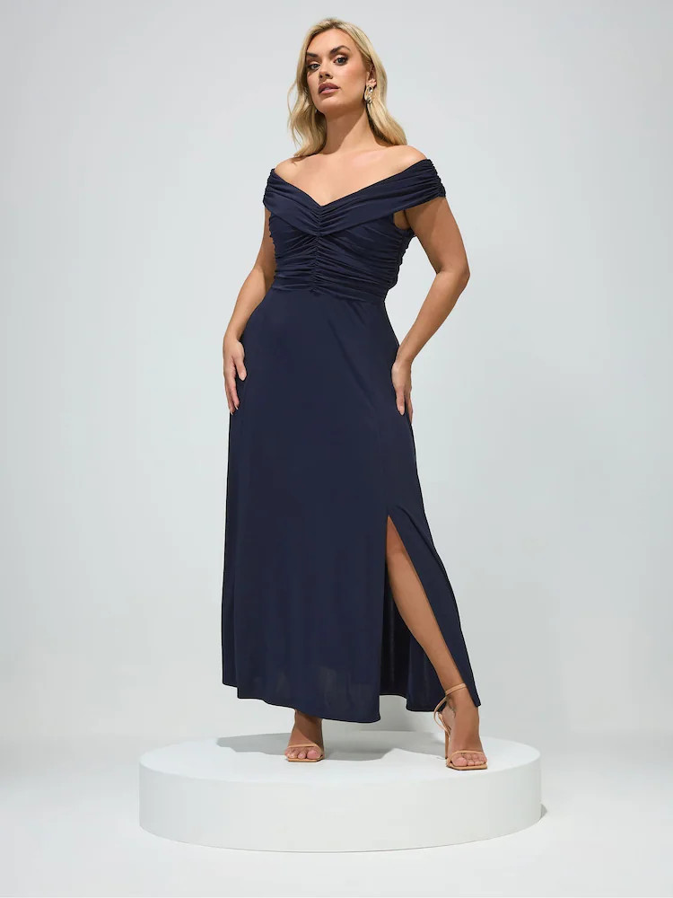 Yours Curve London ITY Bardot-Maxikleid mit Raffungen | Next EU