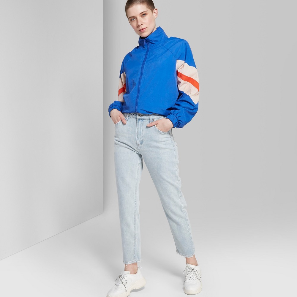 Women's High-Rise Mom Jeans - Wild Fable Light Blue Wash 4, Size: Small | Target