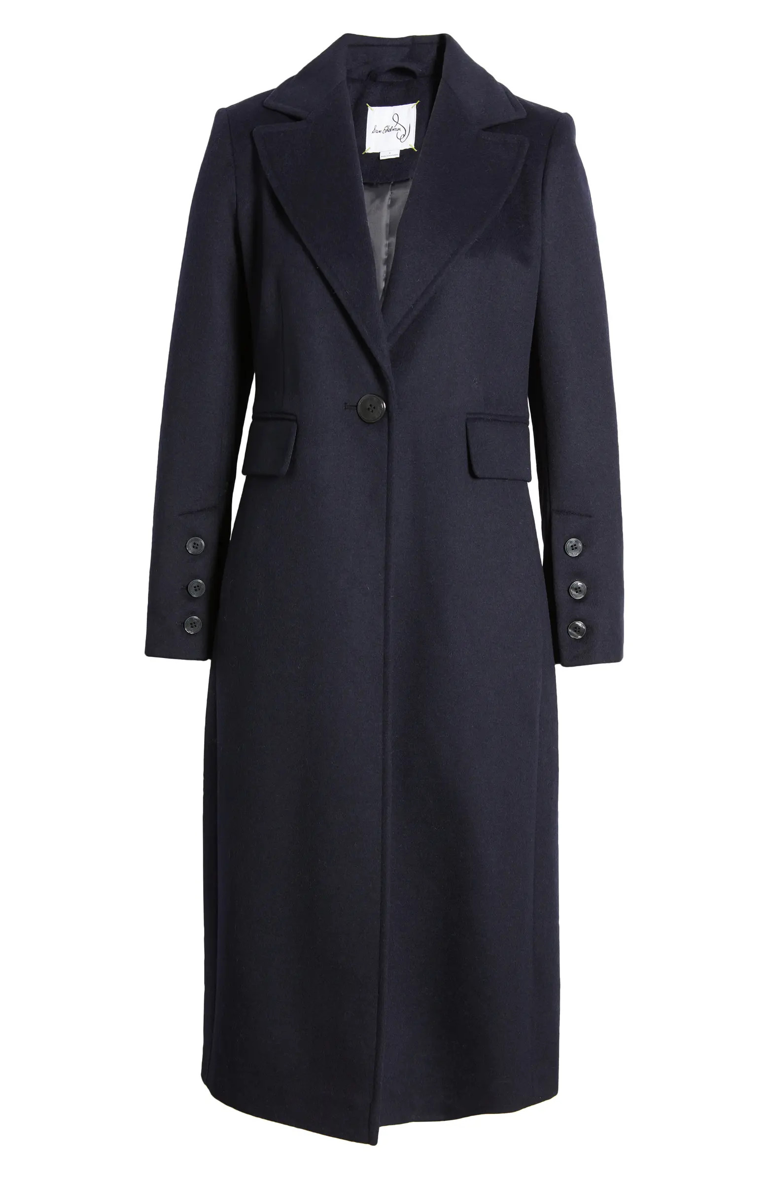 Single Breasted Wool Blend Reefer Coat | Nordstrom
