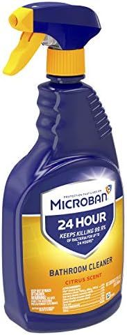 Microban 24 Hour Bathroom Cleaner and Sanitizing Spray, Citrus Scent - 22 Ounce (Pack of 2) | Amazon (US)