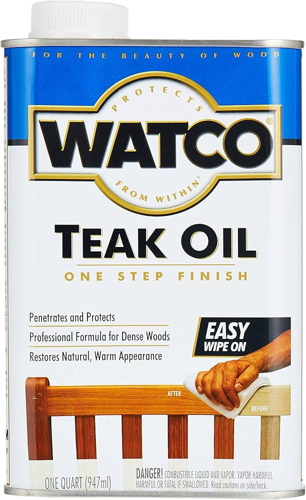 RUST-OLEUM, Quart Watco A67141 Teak Oil Finish, Clear, 32 Fl Oz | Amazon (US)