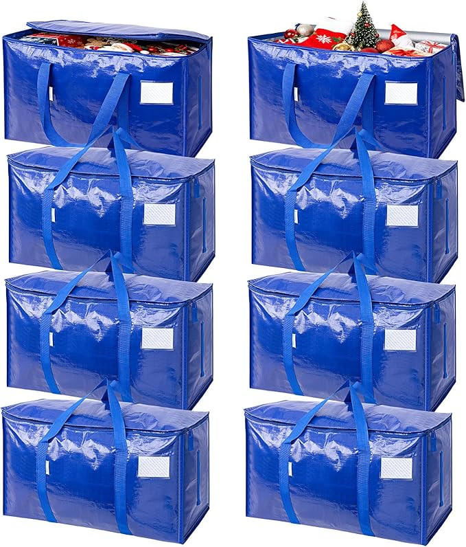 TICONN 8 Pack Extra Large Moving Bags with Zippers & Carrying Handles, Heavy-Duty Storage Tote Mo... | Amazon (US)