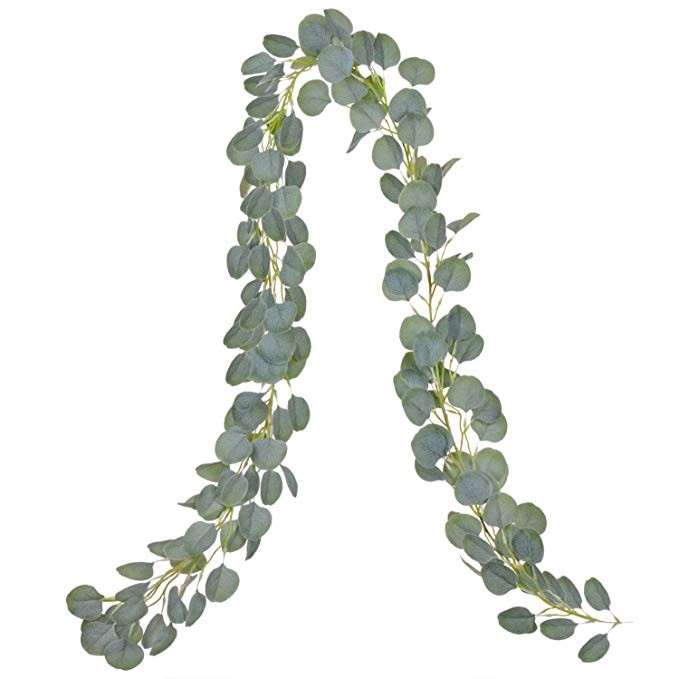 DearHouse Artificial Eucalyptus Garland Faux Silk Eucalyptus Leaves Vines Handmade Garland Greene... | Amazon (US)