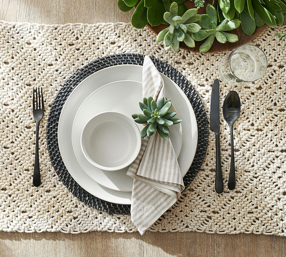 Tava Handwoven Rattan Round Placemat | Pottery Barn (US)