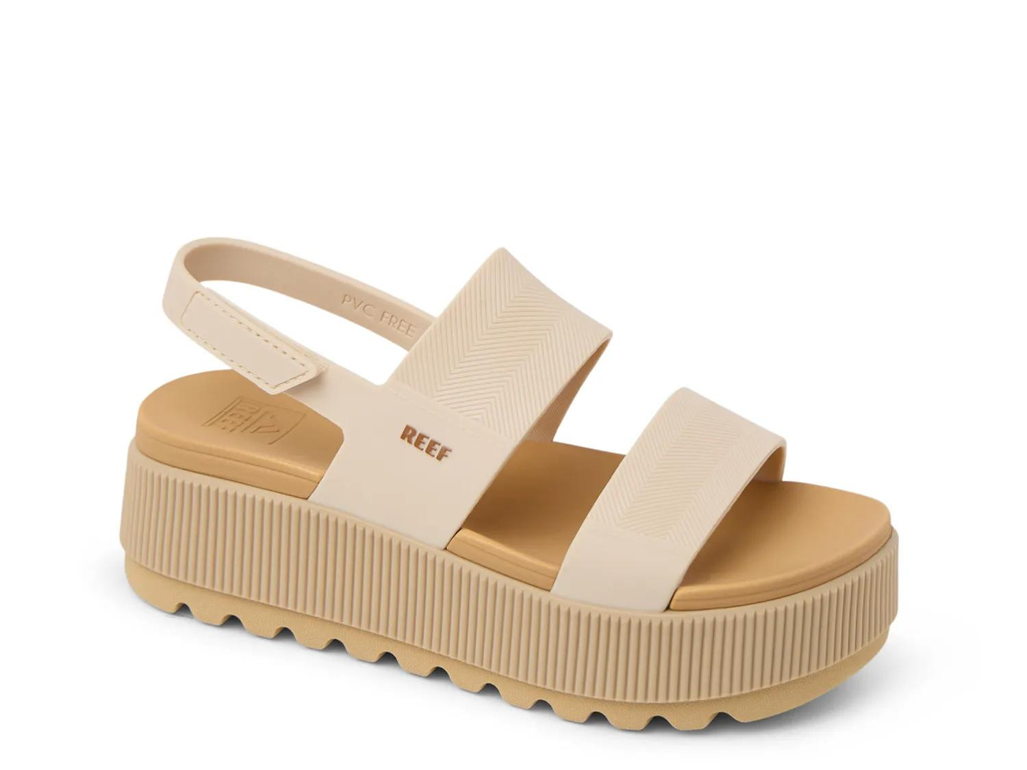 Reef Water Vista Higher Platform Sandal | Women's | Light Tan | Size 7 | Sandals | Lug | Slingback | DSW