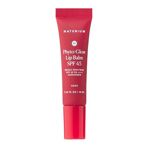 Naturium Phyto-Glow Lip Balm SPF 45 | Tinted Gloss with Broad Spectrum Sunscreen | 0.34 FL OZ / 10 mL, Oasis | Amazon (US)
