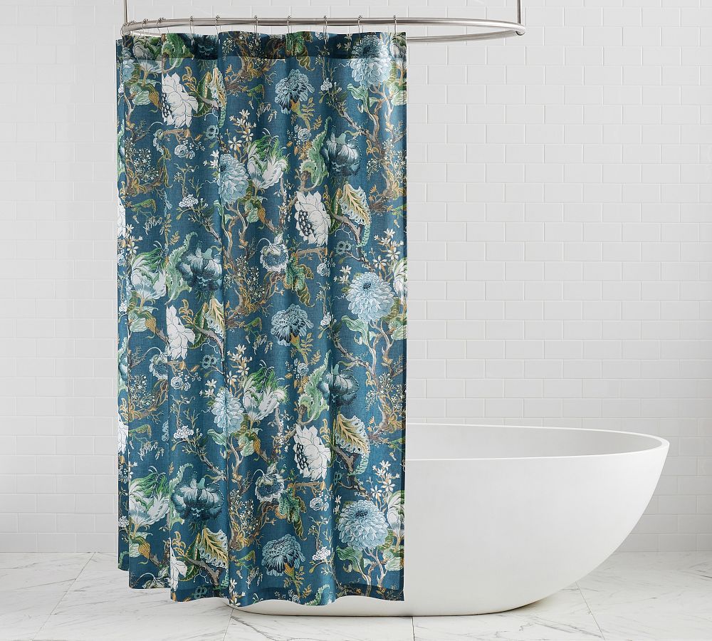 Dahlia Floral Shower Curtain | Pottery Barn (US)