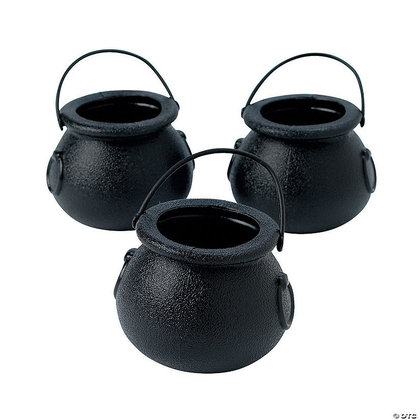 Black Cauldron BPA-Free Plastic Candy Buckets - 12 Pc. | Oriental Trading Company