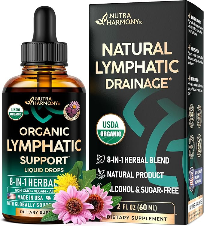 USDA Organic Lymphatic Drainage Supplement - Echinacea | Elderberry | Dandelion | Rosehip | Cleav... | Amazon (US)