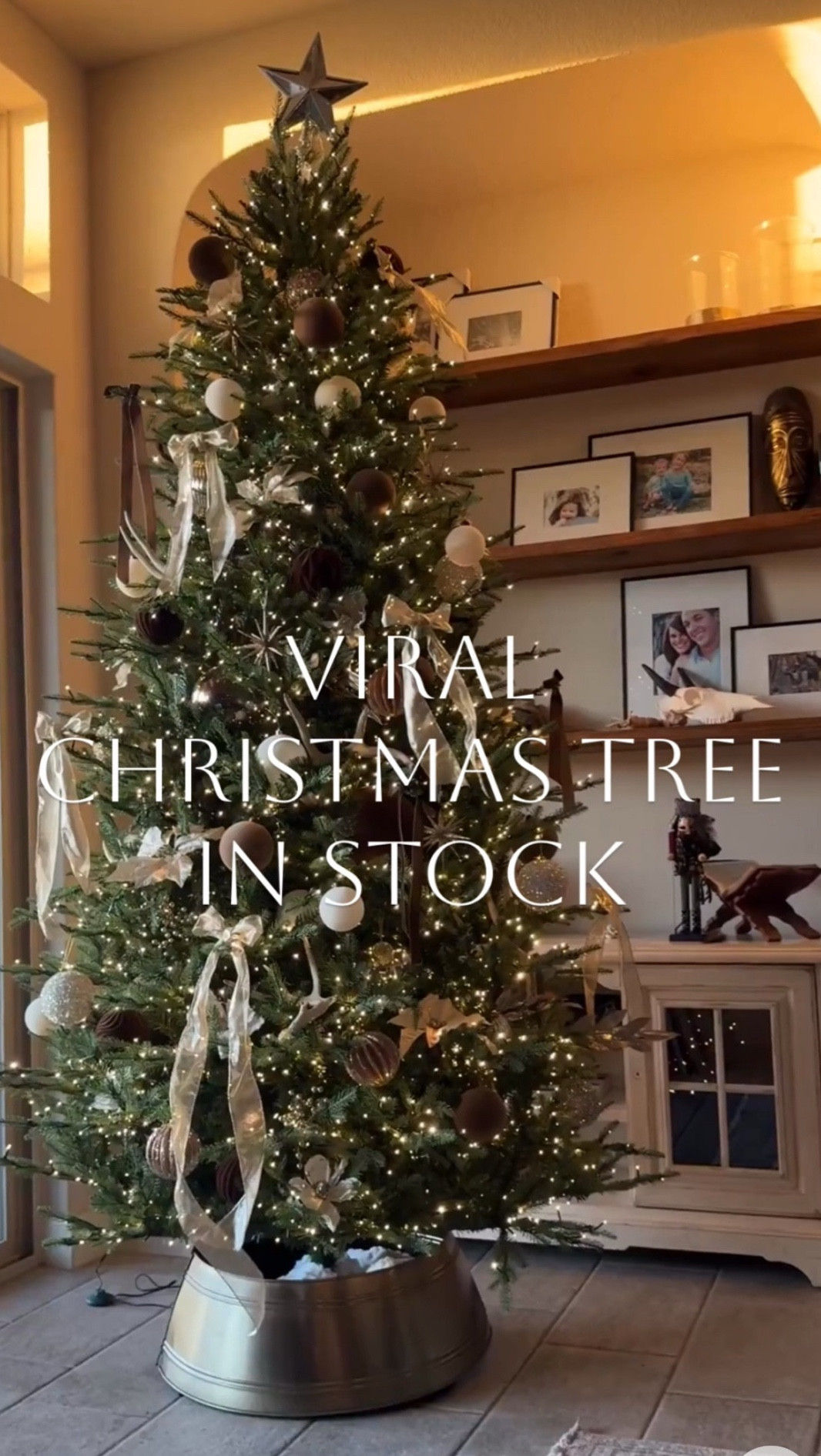 Viral RESTOCK  you don’t want to miss- Y’all I am SO in love with my new tree. It’s worth the hype! So gorgeous with 9 light settings you can control with a remote. So easy to assemble- I did it myself with minimal fluffing. It has one connector to the wall outlet for lights and then the other pieces snap in lighting up the entire tree. I know it seems early but this tree always sells out V quick  ✨✨✨ #christmas #christmasdecor #holiday 

#LTKSaleAlert #LTKHome #LTKSeasonal