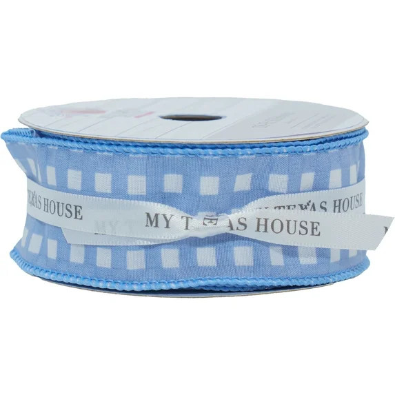 Gingham Ribbon, Blue and White, 18', by My Texas House | Walmart (US)