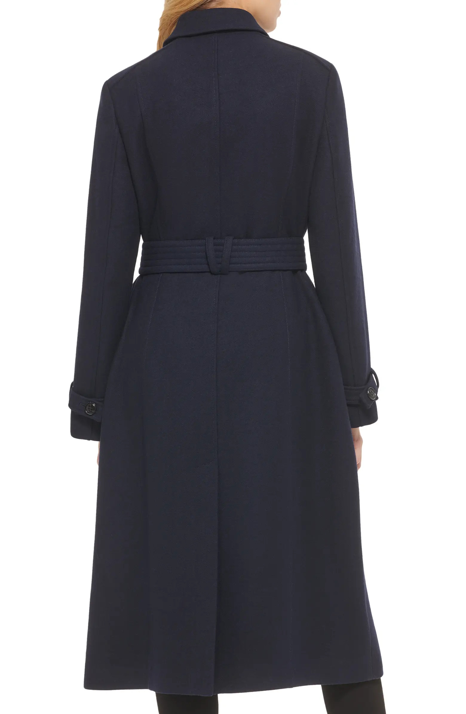 Flared Belted Wool Blend Trench Coat | Nordstrom