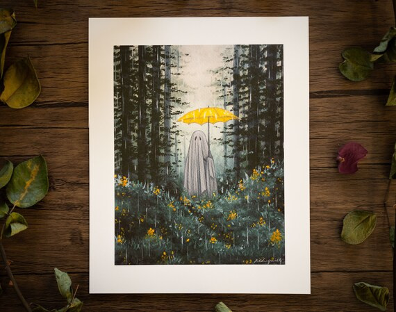 8x10in Fine Art Print  Melancholy Showers  Spooky Ghost  - Etsy | Etsy (US)
