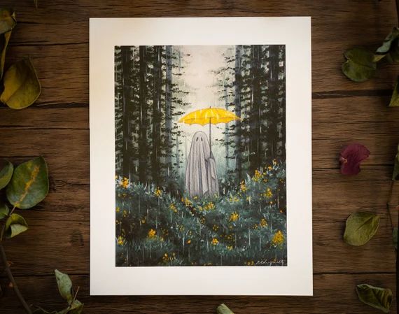 8x10in Fine Art Print  Melancholy Showers  Spooky Ghost  - Etsy | Etsy (US)