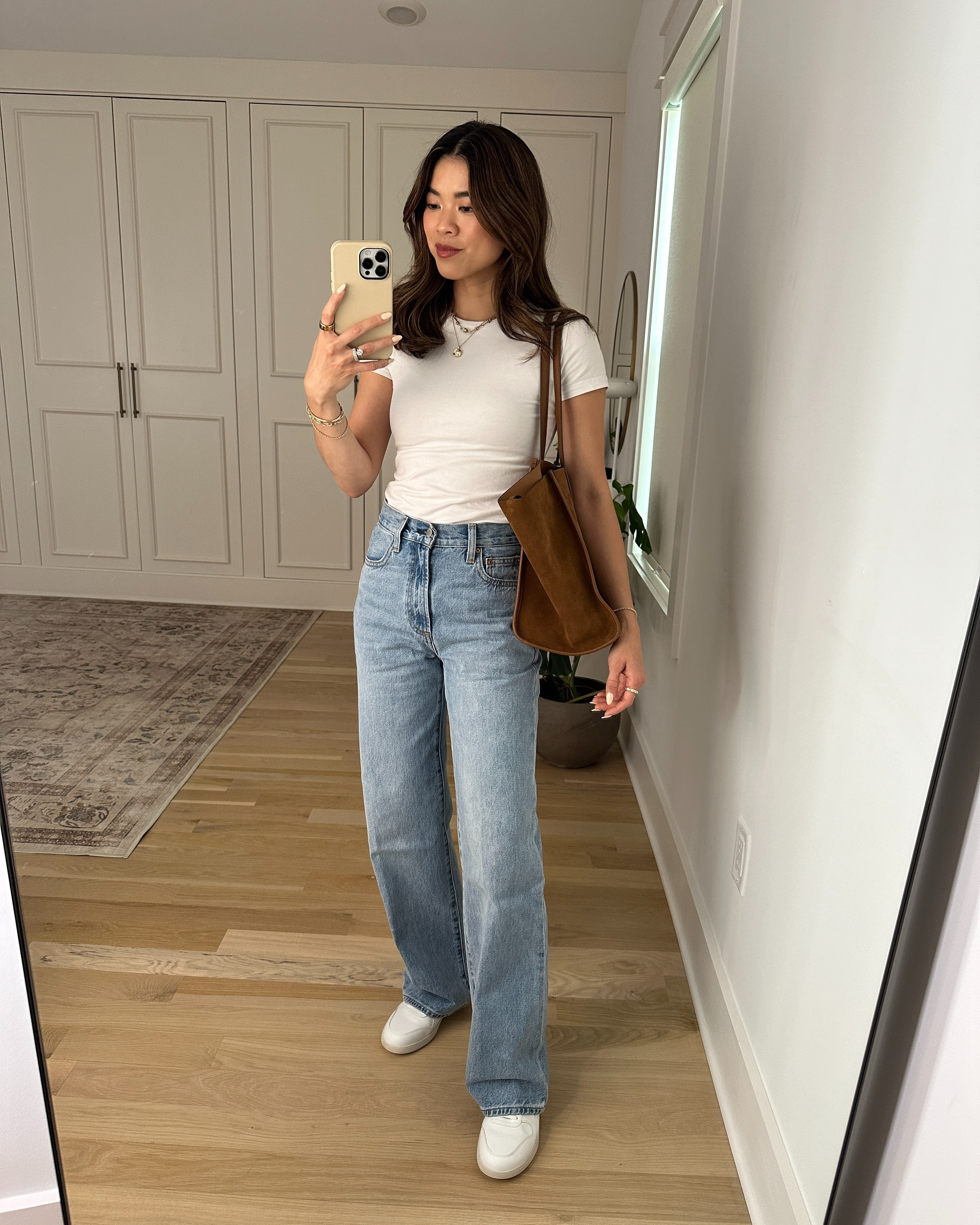 Sizing info: 
•Top size small
•Pants size 24 Short (I’d recommend sizing down if you’re between sizes) in the color 7 Yrs Bleu Taboo

petite fashion, get dressed with me, outfit inspiration, ootd, nashville outfit, Nashville influencer, petite style, vacation style, casual outfits, mom style, petite pants, spring outfits, spring outfit info, spring pants, spring outfit idea, spring top, spring bag, white tee, spring shoes, spring jeans, denim, sneakers,  
@Aritzia 
 

#LTKSeasonal #LTKPetite #LTKootd