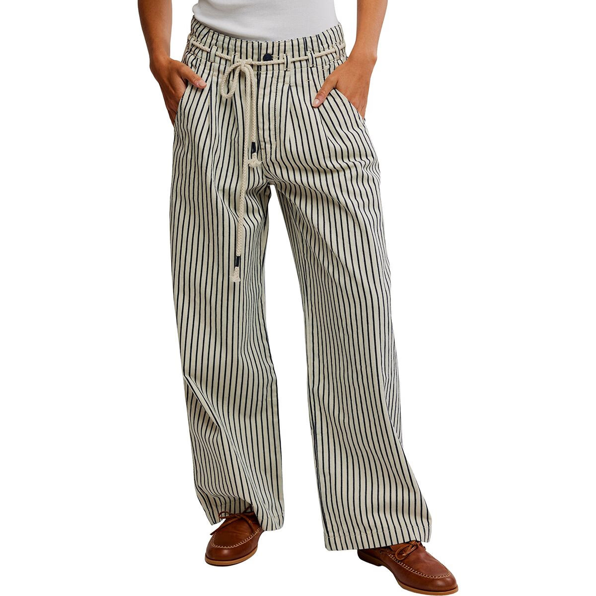 Free People Dakota Cinched Pull On-Railroad Pant - Women's Washed Railroad, XS | Backcountry