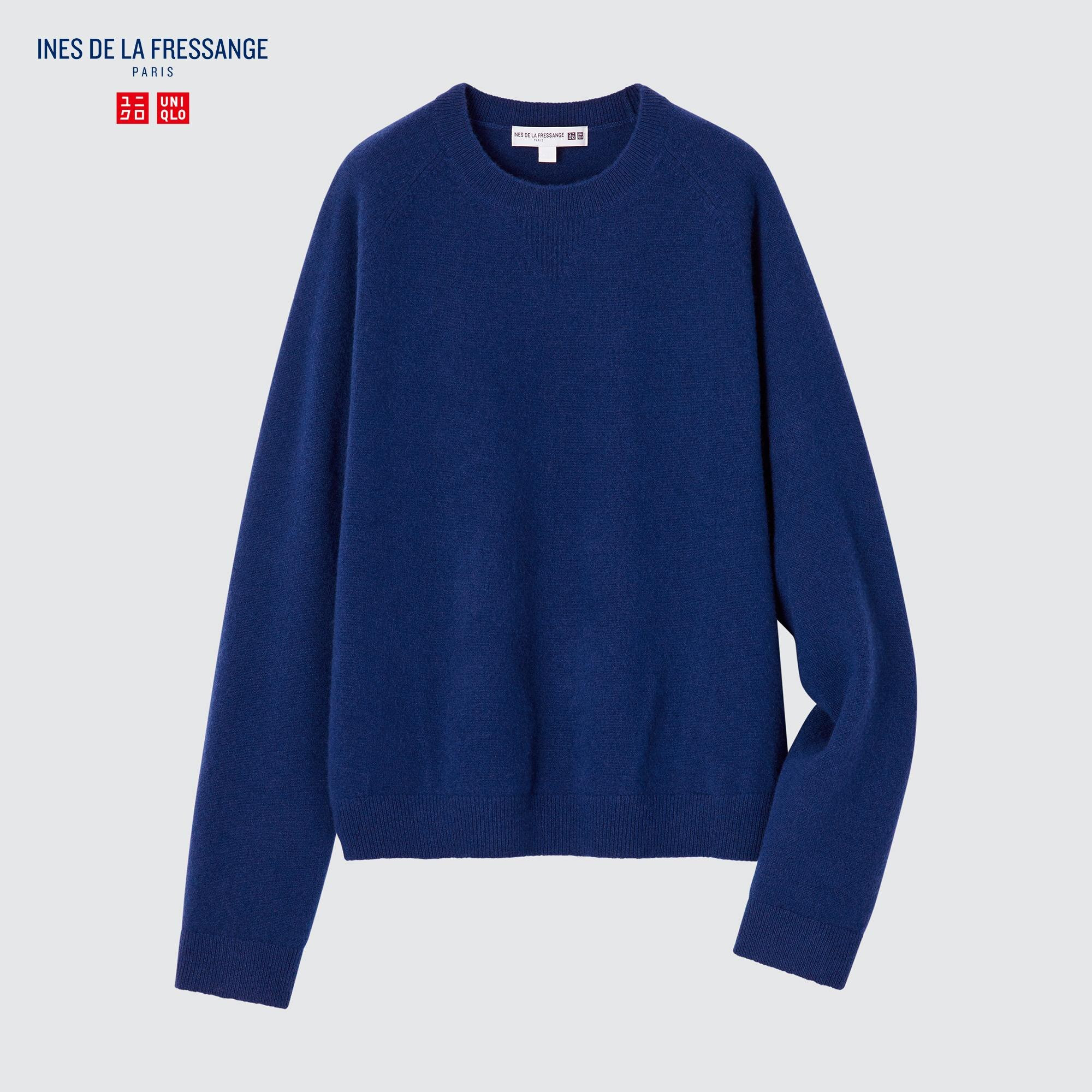 Cashmere Crew Neck Long-Sleeve Sweater (Ines de la Fressange) (Women) | UNIQLO US | UNIQLO (US)
