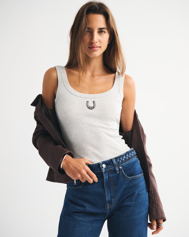 Women's Horseshoe Graphic Scoopneck Tank | Women's Clearance | Abercrombie.com | Abercrombie & Fitch (US)