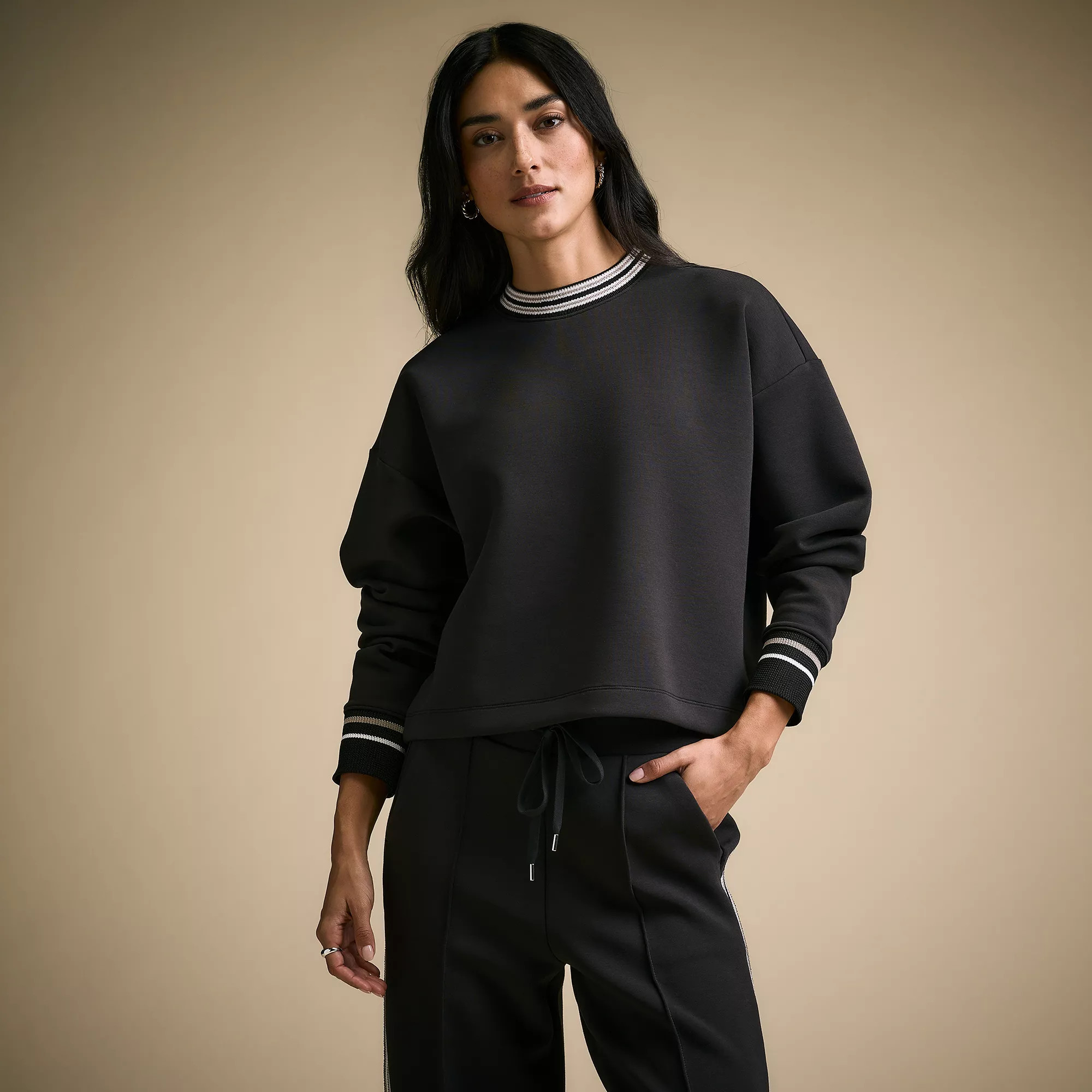 CALIA Women's Soft Scuba Striped Pullover | DICK'S Sporting Goods