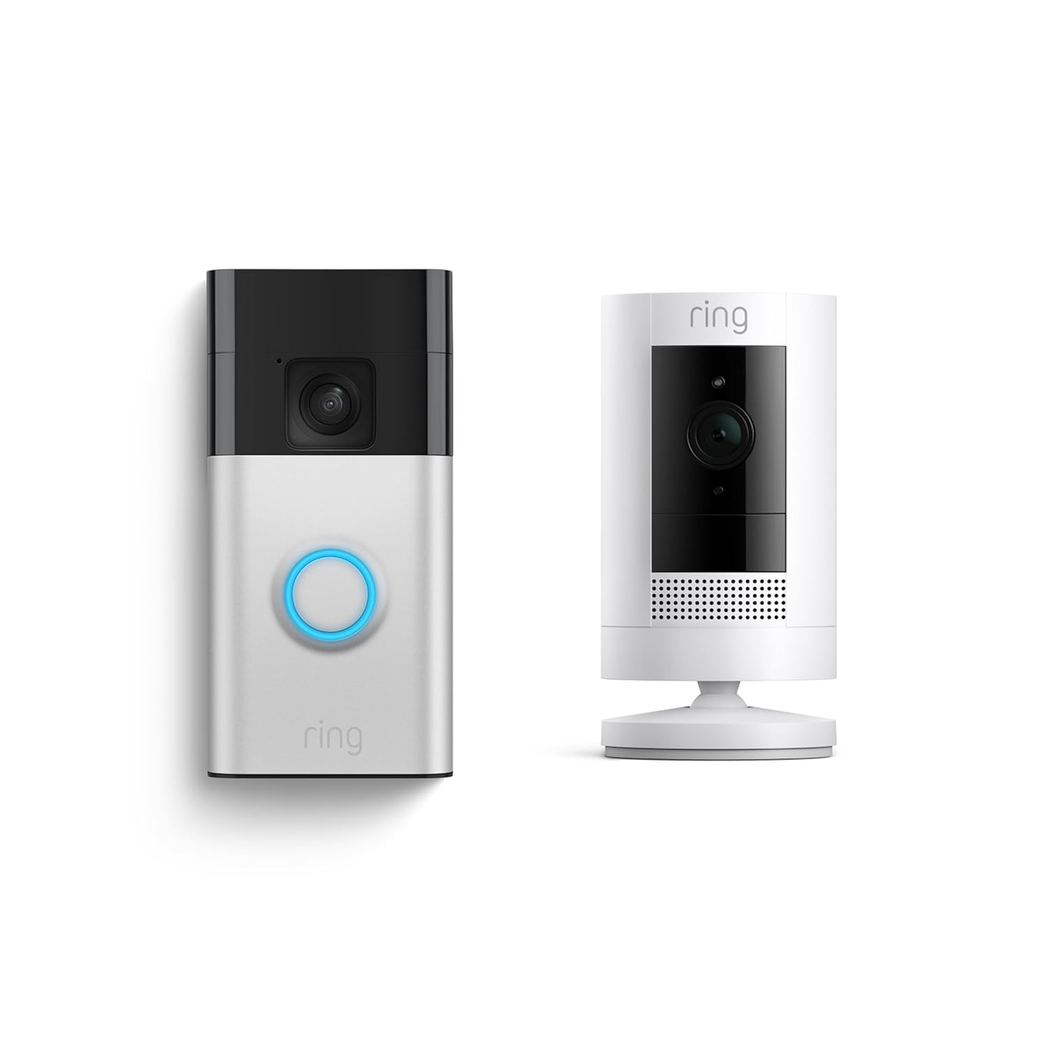 Ring Battery Doorbell with Ring Stick Up Cam Battery (White) | Amazon (US)