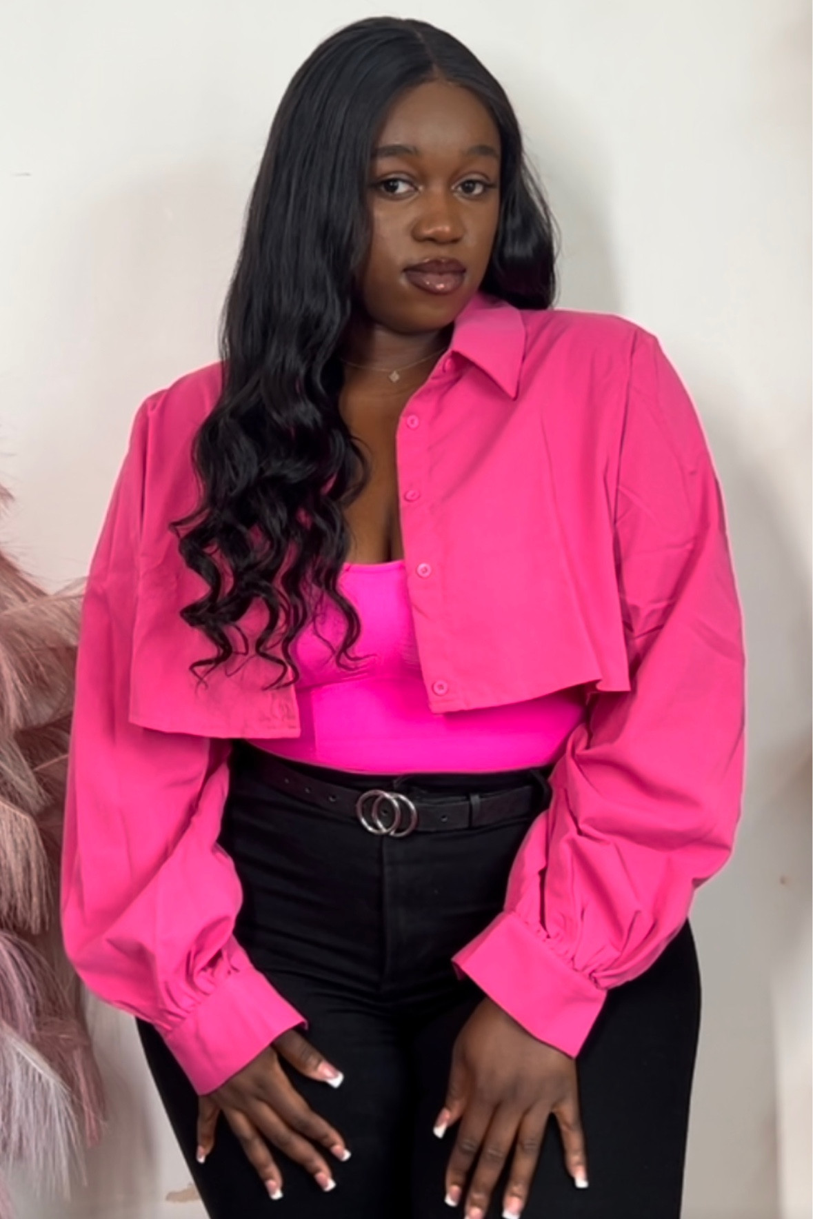 30 days of plus size outfits day 8/30!
This @prettylittlething cropped shirt is giving
Barbie ! I love it open under my amazon bodysuit and buttoned up

#LTKcurves #LTKFind #LTKunder100