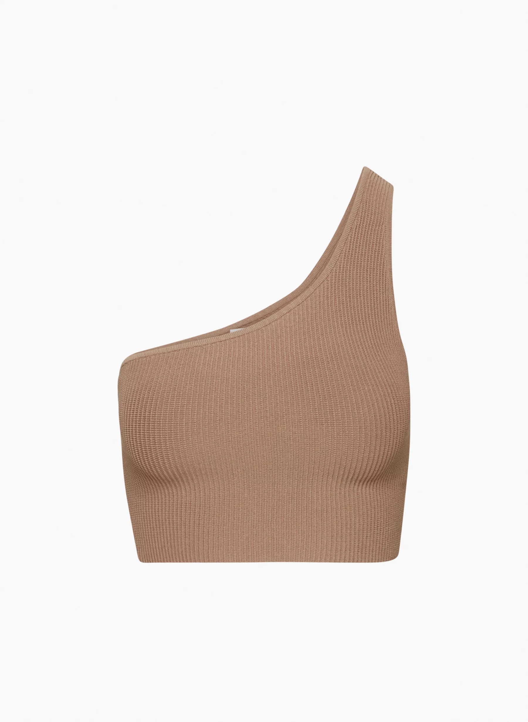 SCULPT KNIT ONE-SHOULDER CROPPED TANK | Aritzia