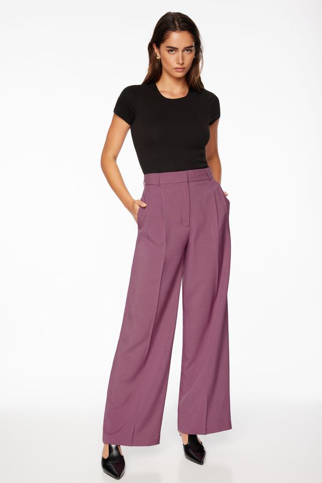 Eversleek | Ellie Pleated Wide Leg Pants | Dynamite Clothing