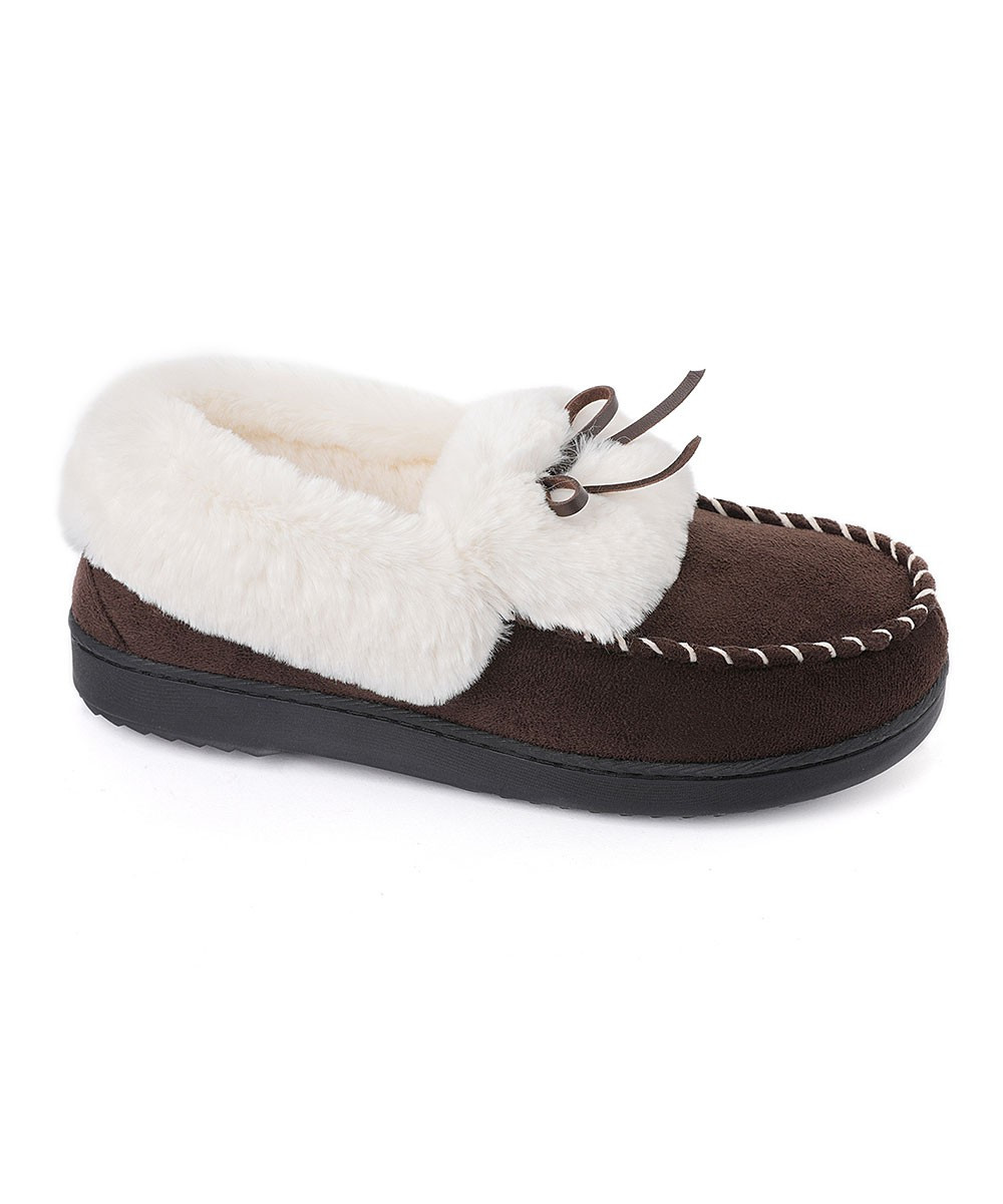 RockDove Women's Slippers Coffee - Coffee Trapper Moccasin Slipper - Women | Zulily
