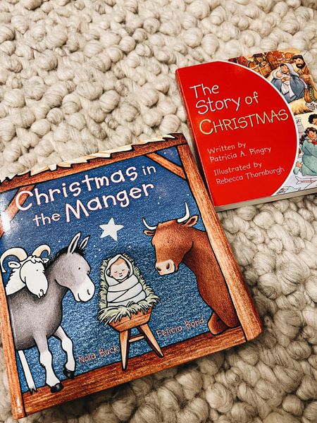 toddler books - the story of Christmas 

Christmas in the Manger - super simple, quick breakdown of the donkey, Mary, the star, etc 

The Story of Christmas - a simple story of why we celebrate Christmas and what resonates with Logan when he acts out the story with his nativity scene 



#LTKHoliday #LTKSeasonal #LTKkids