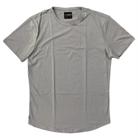 Cuts Clothing Men s Curve Hem Crew Neck 4 Way Stretch Tee T-Shirt (Medium Granite) | Walmart (US)