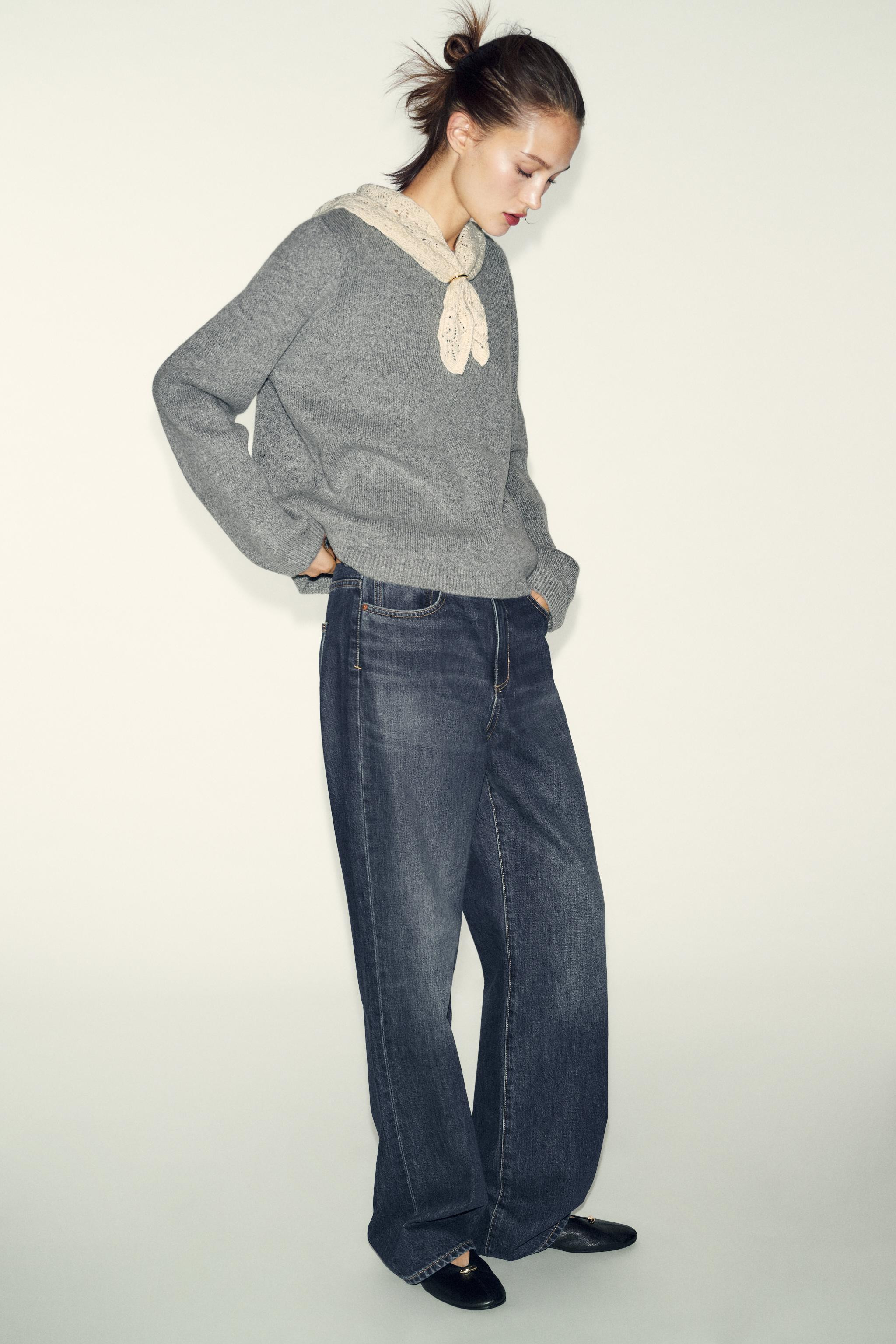 COMBINATION SCARF KNIT JUMPER | Zara US