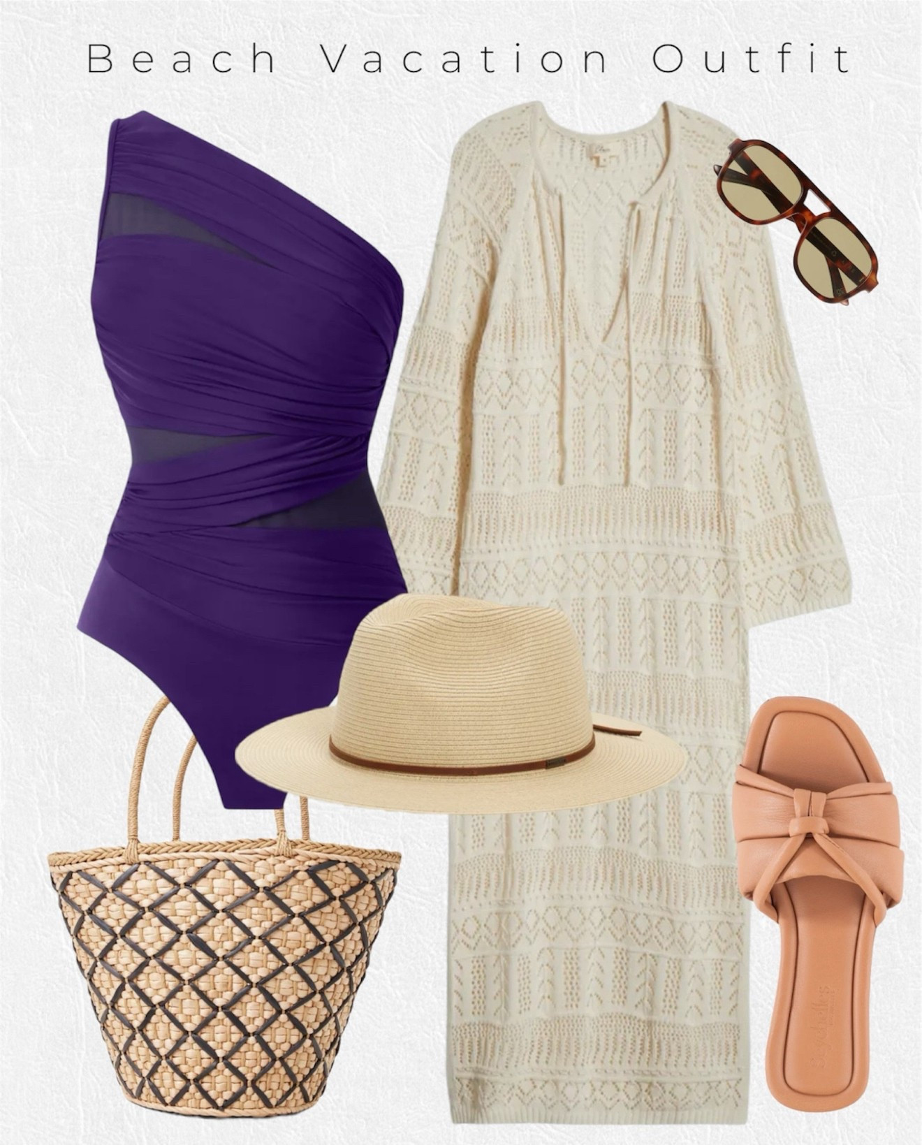 Nordstrom beach vacation outfit idea. 
Jena One-Shoulder One-Piece Swimsuit in mulberry color is back in stock this year.




One piece swim, beach vacay, resort wear, 
Nordstrom fashion, beach hat, sunnies, crochet coverup, straw bag, beach bag, luxury beach vacation, knit coverup 
 

#LTKSwim #LTKSeasonal #LTKTravel #LTKShoeCrush #LTKSwim #LTKSeasonal #LTKItBag