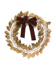 21in Metal Autumn Wreath With 13in Long Ribbon | Marshalls