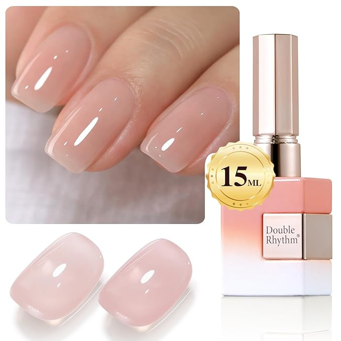 Double Rhythm Translucent Gel Polish Sheer Neutral Natural Light Milky Same Color Same Bottle 15M... | Amazon (US)